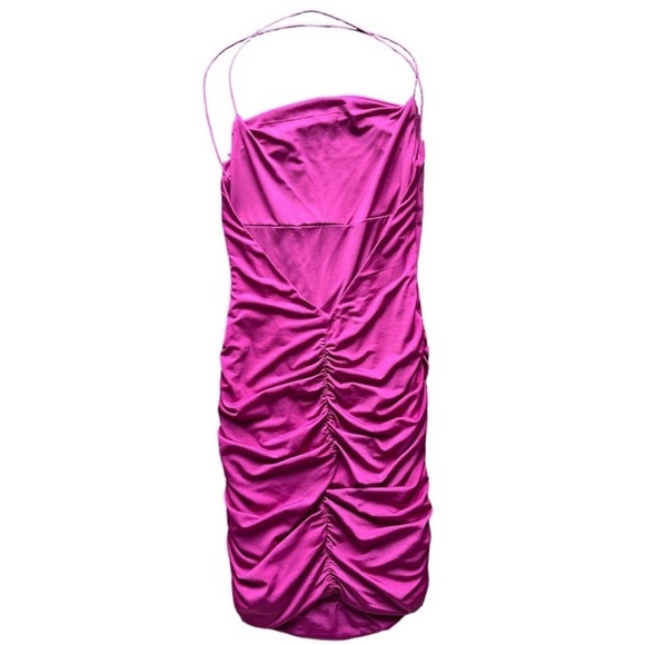 Tiger Mist Reese Bodycon Ruched Mini Dress Pink Sz XS - Picture 3 of 10